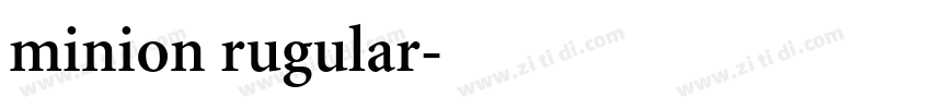minion rugular字体转换